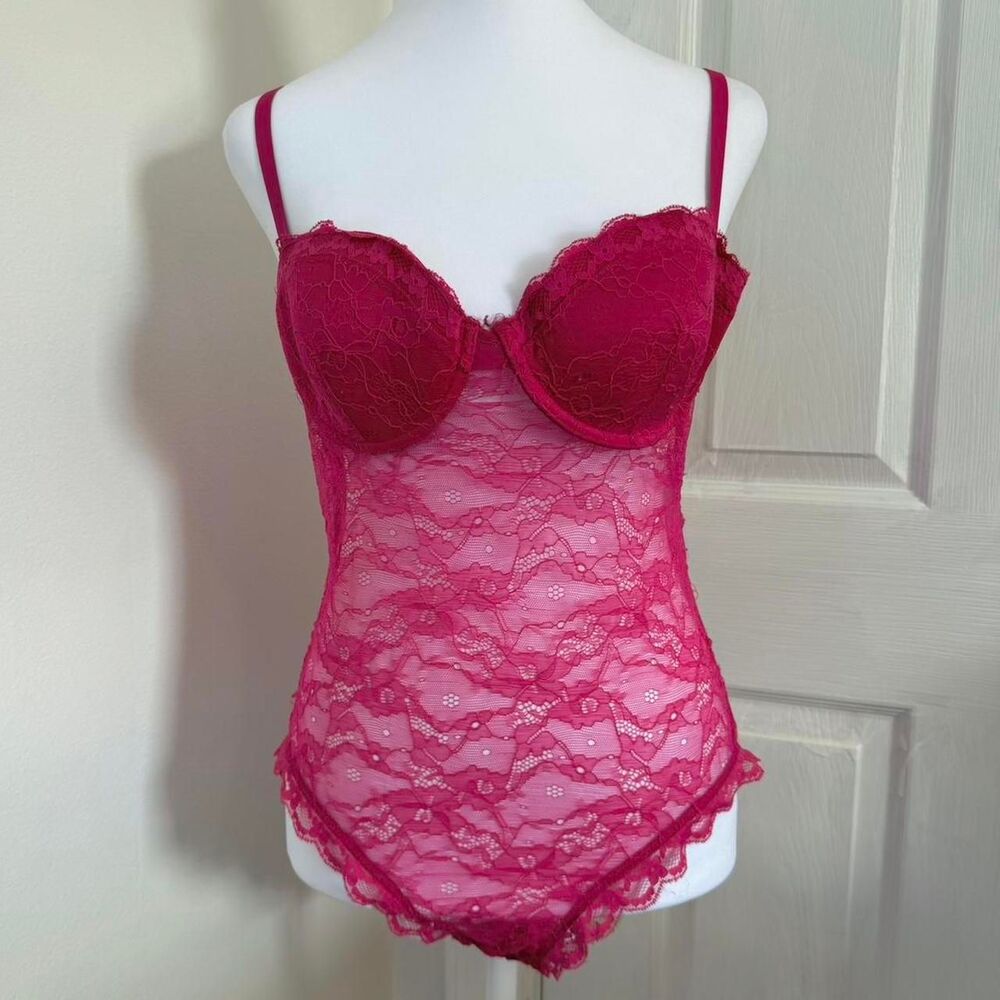 Pink Lace Bodysuit
